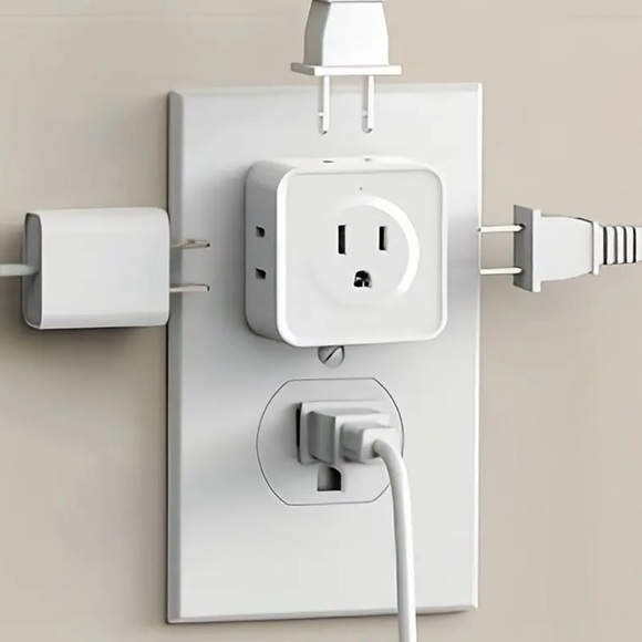 Brand New 5-in-1 Multi Plug Outlet Extender Wall Adapter AC Splitter - Picture 5 of 7